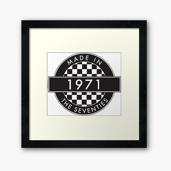 1971: MADE IN THE SEVENTIES [Round Type 2] Framed Art Print