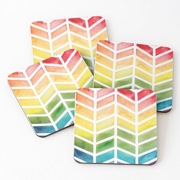 Item preview, Rainbow Chevron Watercolour designed and sold by MinaP.