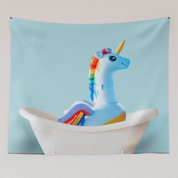 Item preview, Playing unicorn horse in bathtub designed and sold by ESCAPZ.
