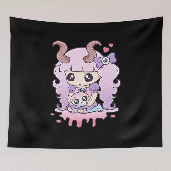 Item preview, Kawaii Pastel Goth Cute Creepy Occult Menhera Girl designed and sold by cchiaw.