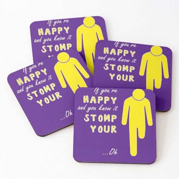 Item preview, If you're happy and you know it - Left above knee amp white text designed and sold by LPDesignsAndArt.