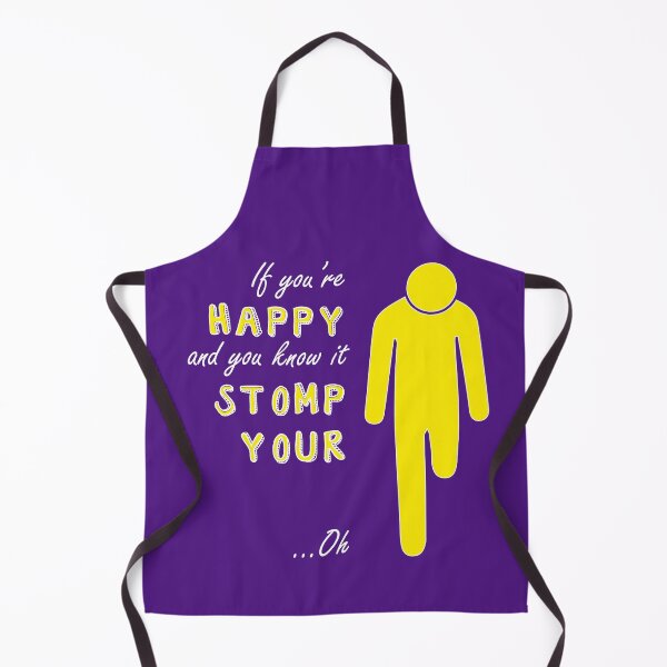 Item preview, If you're happy and you know it - Left above knee amp white text designed and sold by LPDesignsAndArt.