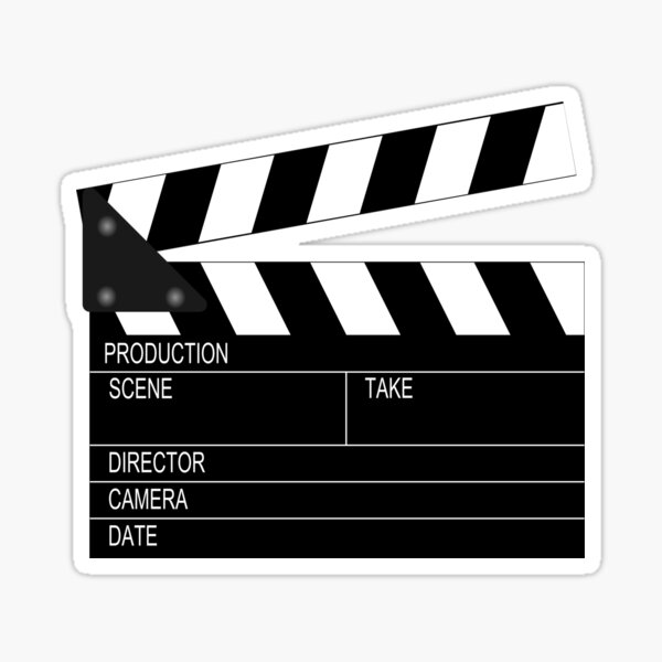 Claqueta de cine clap para Rodaje de peliculas profesional - blanco