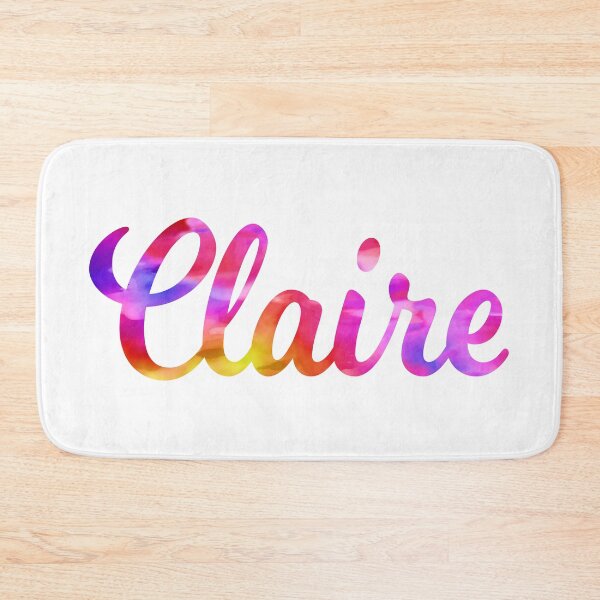 Item preview, Claire girls name pretty multi-color design designed and sold by ComicKitsch.