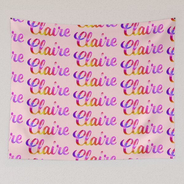 Item preview, Claire girls name pretty multi-color design designed and sold by ComicKitsch.