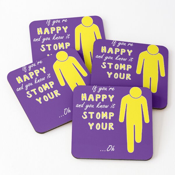 Item preview, If you're happy and you know it - Left below knee amp white text designed and sold by LPDesignsAndArt.
