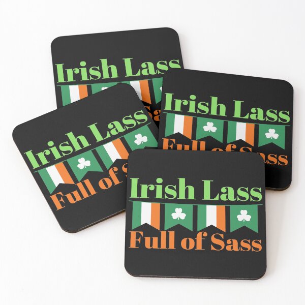 Item preview, Irish Lass Full of Sass Flag Design designed and sold by SweetAndSpice.