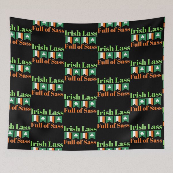 Item preview, Irish Lass Full of Sass Flag Design designed and sold by SweetAndSpice.