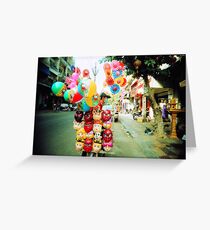 door to door, phnom penh, cambodia Greeting Card