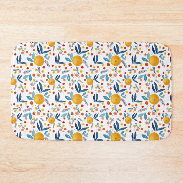 Item preview, Abstract Orange & Blue Florals designed and sold by MinaP.