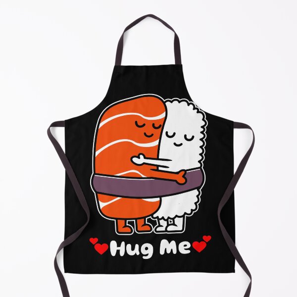 Item preview, Cute Kawaii Sushi Salmon Couple Hug designed and sold by TeesMii.