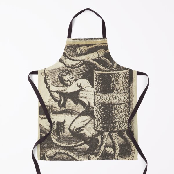 Item preview, Monstrous multiple eyed monster from Mars Vintage illustration designed and sold by Vintage Designs +.