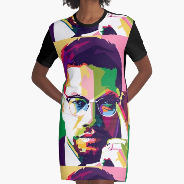 Malcolm X Graphic T-Shirt Dress