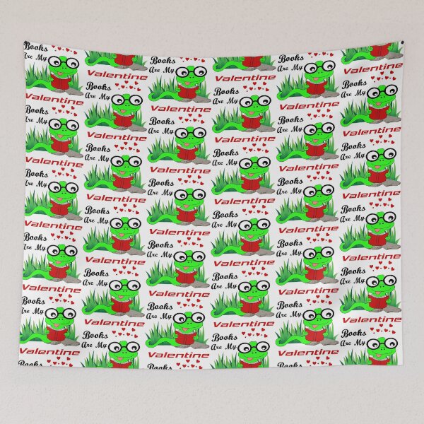 Item preview, Books are my valentine book worm hearts designed and sold by Type-Design.