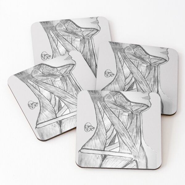 Item preview, Muscles of the Neck Black and White designed and sold by Arte Del Cuerpo Humano.