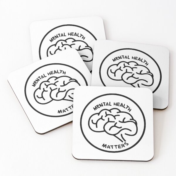 Item preview, Brain Minimalist Mental Health Matters White - Psychology Design designed and sold by Psychologist's Inventory.