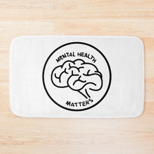 Item preview, Brain Minimalist Mental Health Matters White - Psychology Design designed and sold by Psychologist's Inventory.