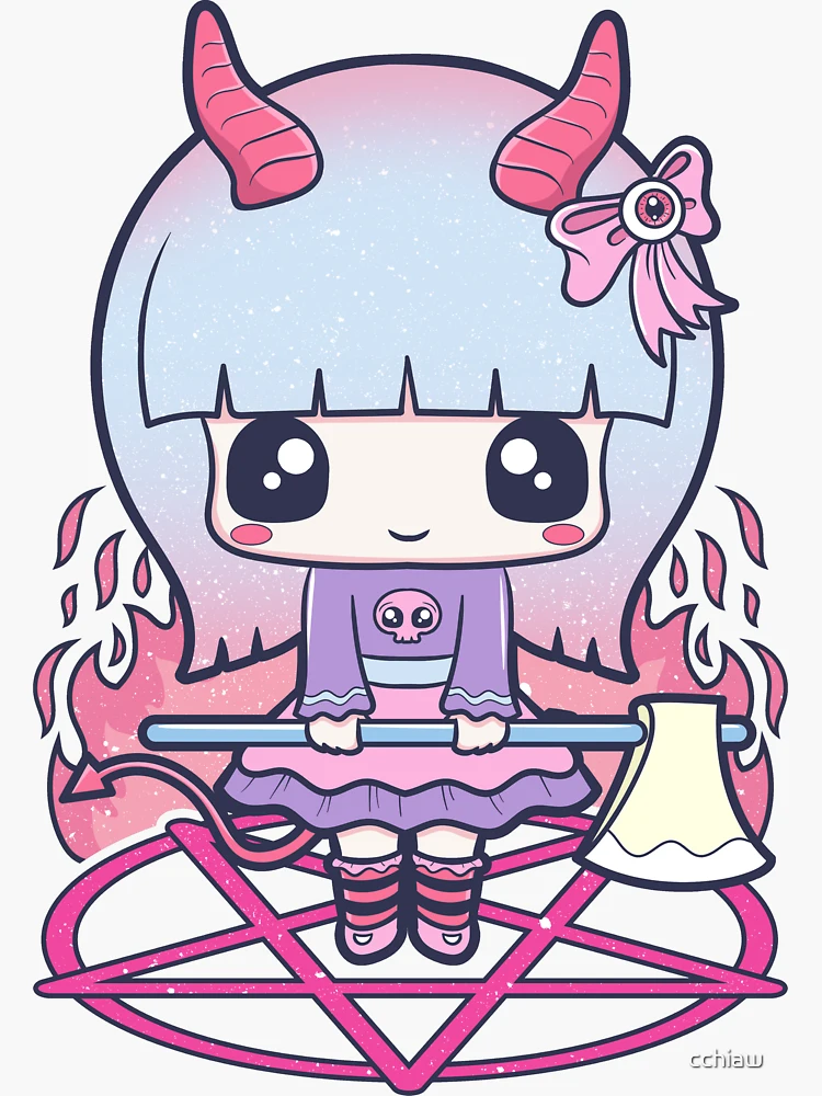 Menhera Anime Girl Yume Kawaii Edgy Pastel Goth Waifu Otaku Sticker by  Mihan Liesl - Pixels