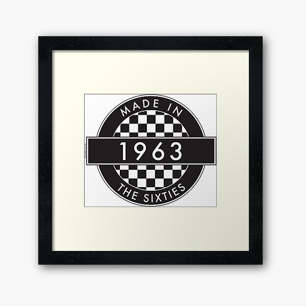 1963: MADE IN THE SIXTIES [Round Type 2] Framed Art Print