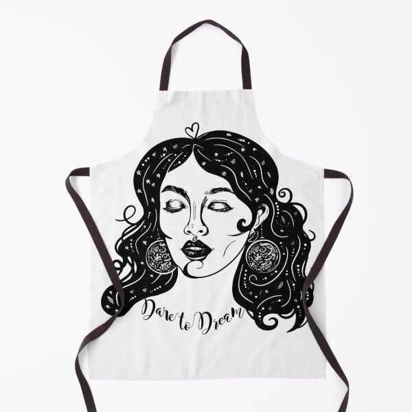 Item preview, Dare To Dream Black Pen Ink Artwork Woman Close Eyes Goddess Dreamer designed and sold by Jeremnis.