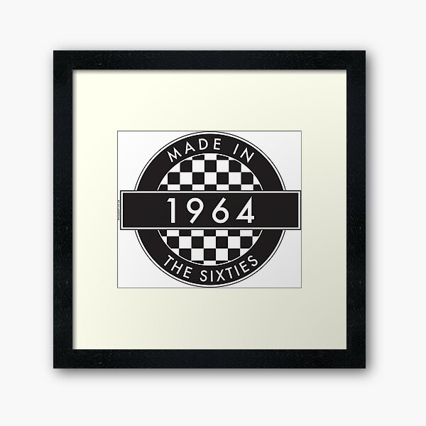 1964: MADE IN THE SIXTIES [Round Type 2] Framed Art Print