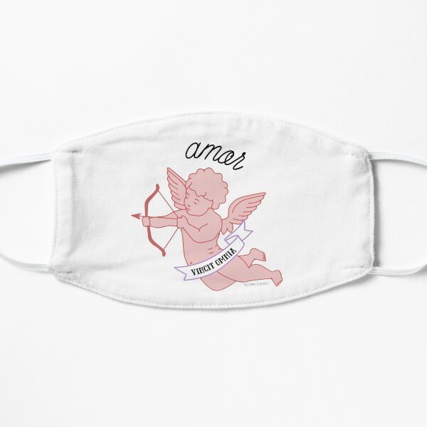 amor vincit omnia: love conquers all Flat Mask
