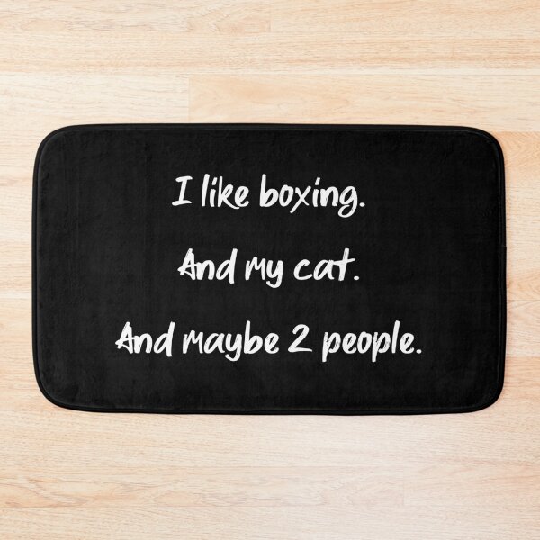 Item preview, I like boxing, my cat and 2 people - II designed and sold by 2Girls1Shirt.