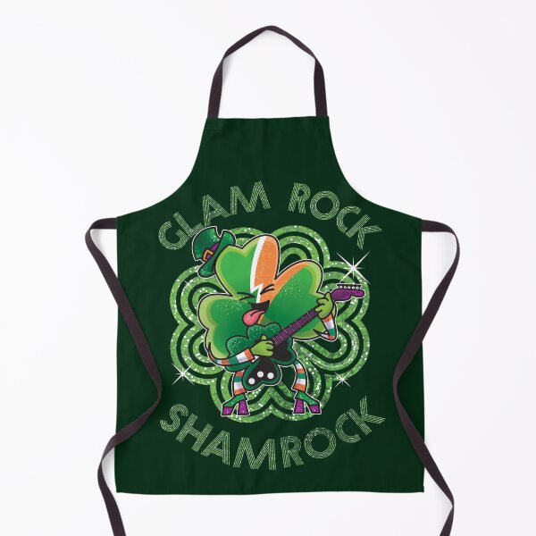 Item preview, GLAM ROCK SHAMROCK - Funny St Patricks Day / St Paddys Day designed and sold by JinxWhaleDesign.