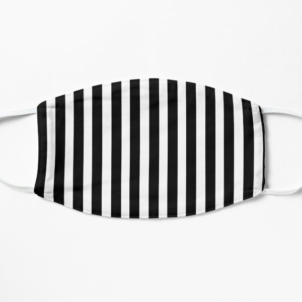 Patrón de barra / línea vertical en blanco y negro para máscaras planas Mascarilla plana