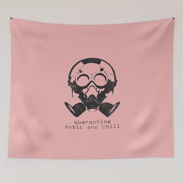 Item preview, quarantine music and chill full face mask ,goggles and headset designed and sold by martodesign.