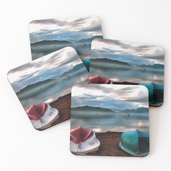 Item preview, Hulls of Boats And Marmaris Winter Seascape designed and sold by taiche.