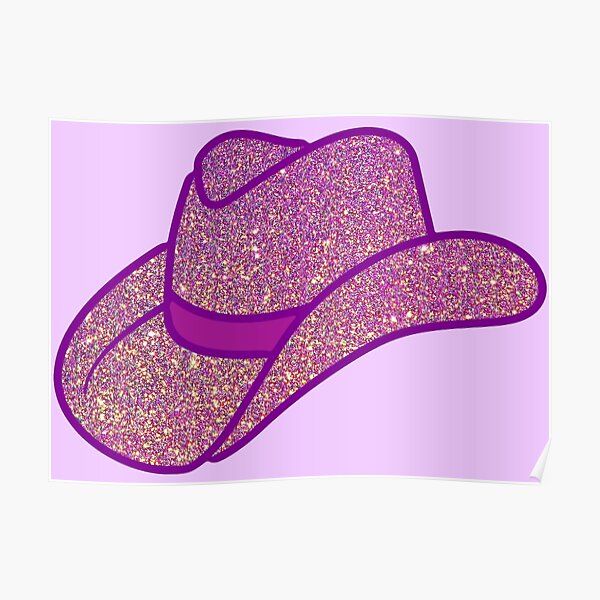 purple sparkly cowboy hat