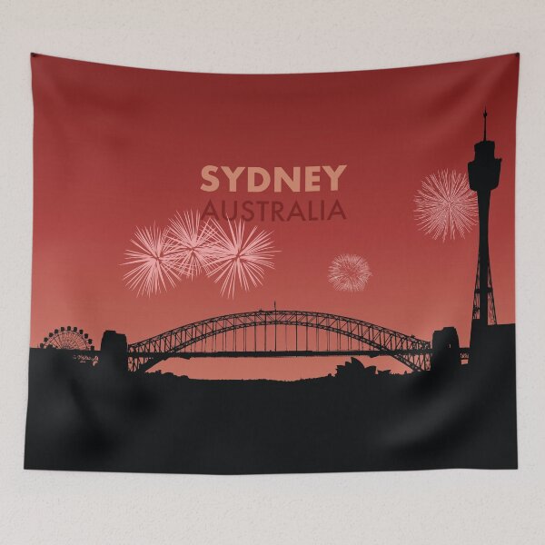 Item preview, Sydney City Skyline Art - Australia Gift designed and sold by PilgrimageShop.