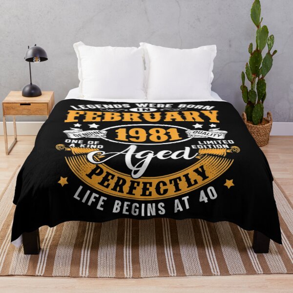 Item preview, Legends Were Born In February 1981 40th Birthday Gifts designed and sold by toniobnd51.