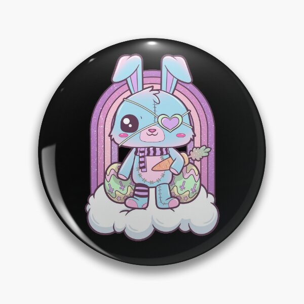 Item preview, Kawaii Pastel Goth Cute Creepy Occult Easter Rabbit designed and sold by cchiaw.