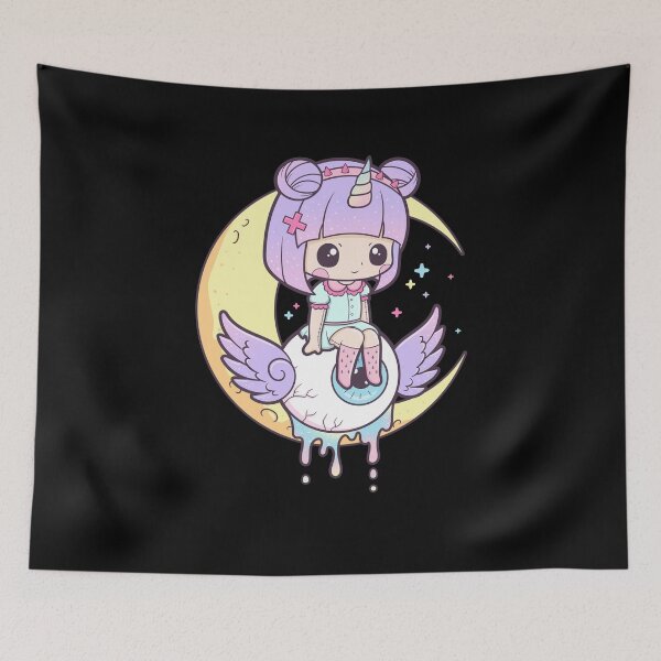 Item preview, Kawaii Pastel Goth Cute Creepy Occult Menhera Girl designed and sold by cchiaw.