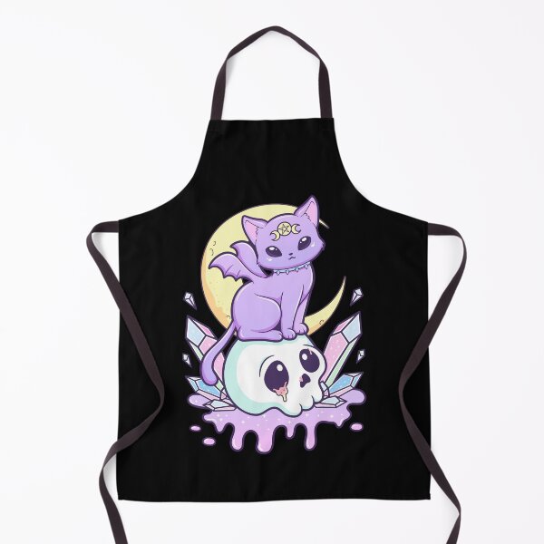 Item preview, Kawaii Pastel Goth Cute Creepy Occult Cat And Skull designed and sold by cchiaw.