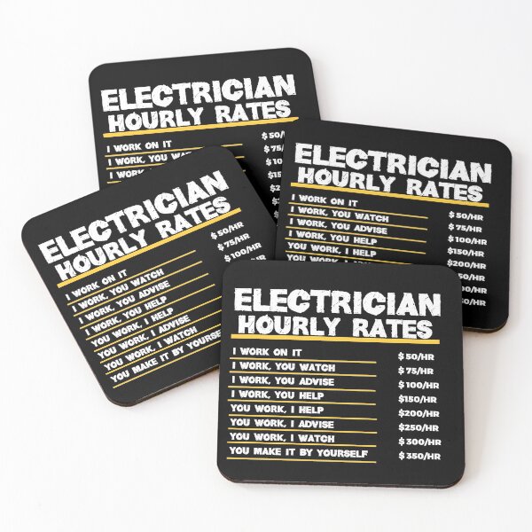 Item preview, Electrician Hourly Rates designed and sold by TeesYouWant.