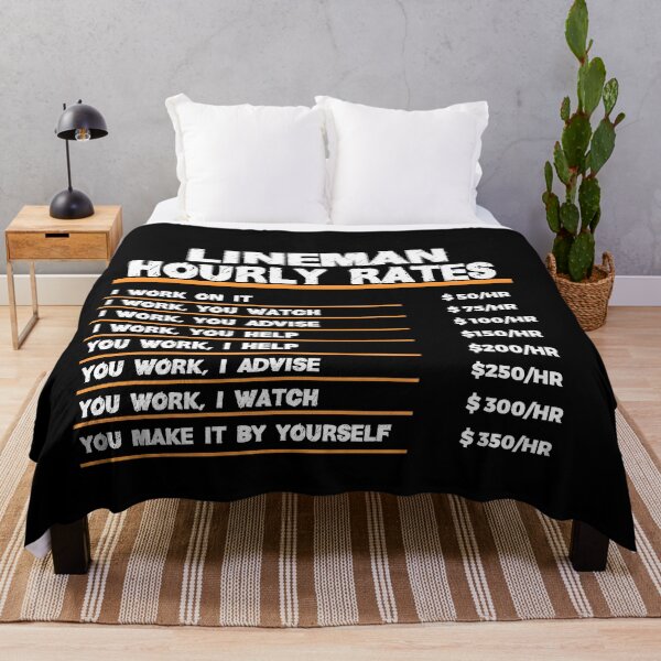 Item preview, Lineman Hourly Rates designed and sold by TeesYouWant.