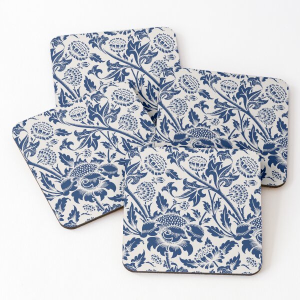 Item preview, Vintage Navy Blue Floral Pattern  designed and sold by newburyboutique.