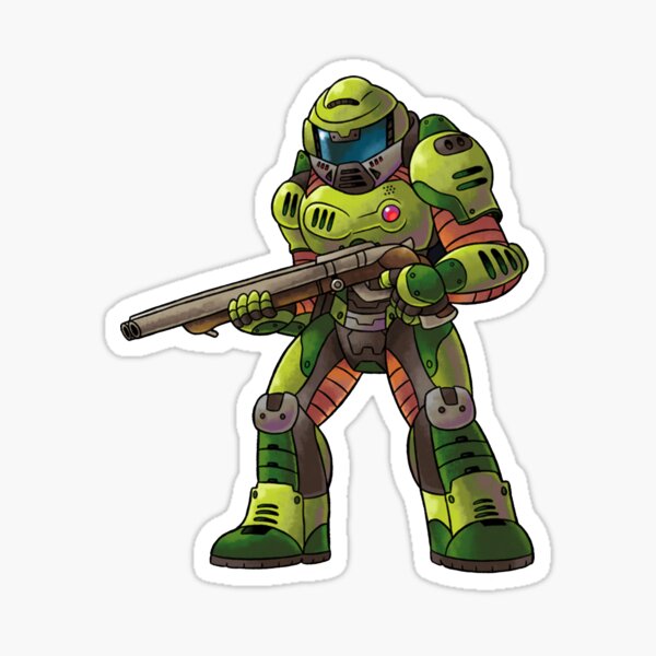 Doomguy From Doom High Quality Sticker For Sale By Alex3214 Redbubble 1078