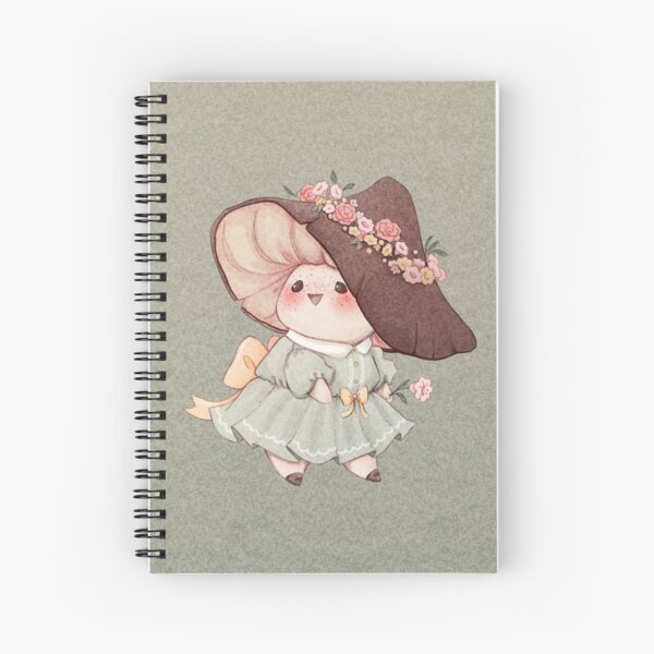 Cute Flower Mushroom Spiral Notebook