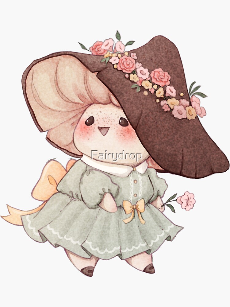 "Cute Flower Mushroom " Sticker by Fairydrop | Redbubble