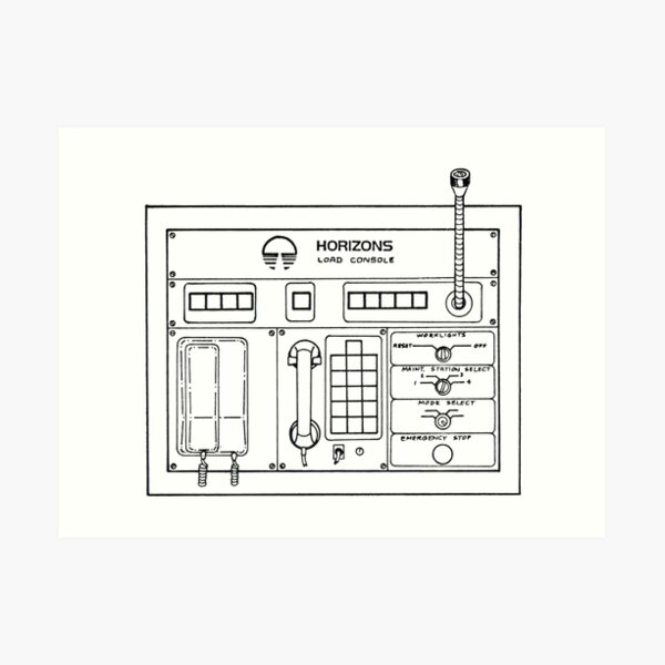 Horizons Load Console Control Panel Diagram from Epcot Art Print