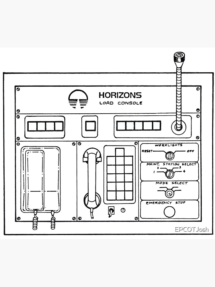 Horizons Load Console Control Panel Diagram from Epcot by EPCOTJosh