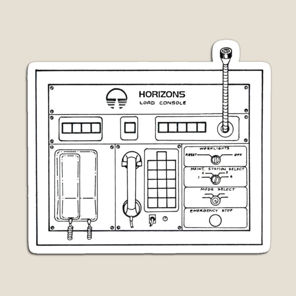 Horizons Load Console Control Panel Diagram from Epcot Magnet