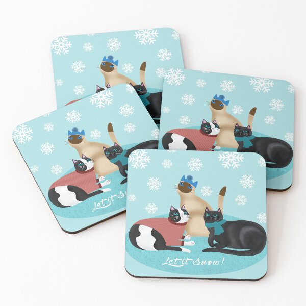 Item preview, Three cute cats dressed for winter designed and sold by Elizabeth Llewellyn.