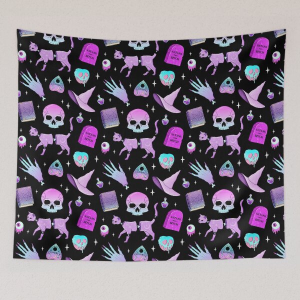 Item preview, Kawaii Pastel Goth Cute Creepy Occult Pattern designed and sold by cchiaw.