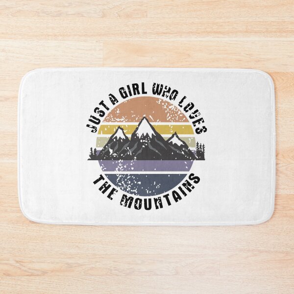 Item preview, just a girl who loves the mountains vintage sunset distressed designed and sold by baingraphics.