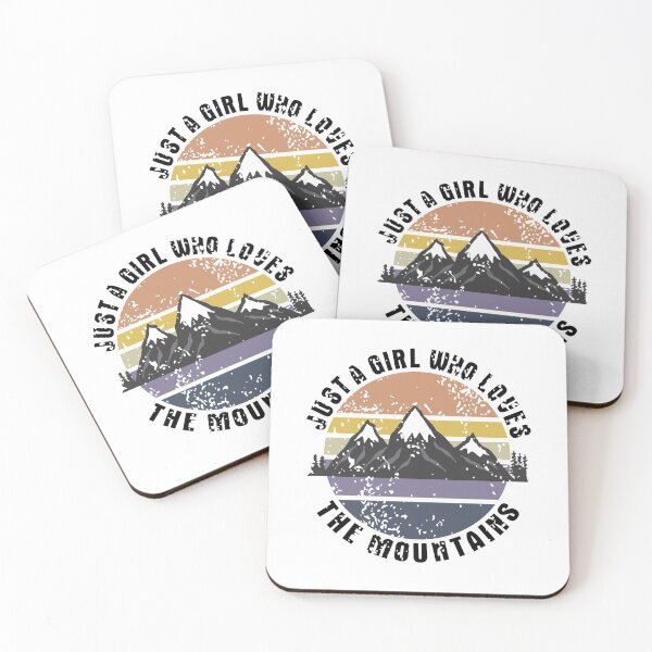 Item preview, just a girl who loves the mountains vintage sunset distressed designed and sold by baingraphics.